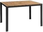 Bolero DS153 rechteckiger Stahl- und Akazienholztisch, 120cm x 80cm, NA
