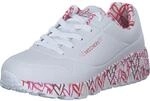 Skechers M&auml;dchen Uno Lite Lovely Luv Sneaker, White Synthetic Red Pink Trim,...