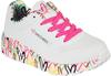 Skechers Mädchen Uno Lite Lovely Luv Sneaker, White Synthetic H Pink Trim,...