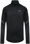 GORE WEAR Herren Mid Zip Shirt Langarm, Schwarz, M EU