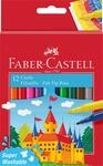 FABER-CASTELL - Filzstifte Set Castle, 12 Farben | Auswaschbare Fasermaler mit