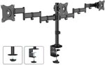 Maclean MC-691 3-Fach Tischhalterung Multi Monitorarm Monitorhalterung 13"-27" 3x8kg
