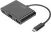 DIGITUS USB Typ-C Multiport Grafik Adapter, USB Type-C zu HDMI + USB A 3.0 +...