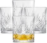 SCHOTT ZWIESEL Whiskyglas Show (4er-Set), anmutige Tumbler f&uuml;r Whisky mit Relieff,