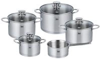ELO 72596 Topfset Galant 5-tlg, Edelstahl Silber, Volumenskala, Integriertes