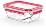EMSA Clip & Close Glas Frischhaltedose, rechteckig, 0,8 L, 100 Prozent dicht,