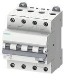 Siemens SENTRON 5SU1 FI/LS-Schalter (RCBO) 16A, 4-polig Typ B, Empfindlichkeit...