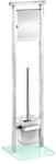 WENKO Stand WC-Garnitur Mod. Debar Kombination aus Edelstahl und Glas inkl....