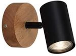 BRILONER - Wandleuchte Innen schwenkbar, Vintage, Holzbasis, Wandlampe innen,