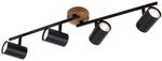 BRILONER - Deckenlampe schwenkbar, Holzbasis, GU10 Fassung, max. 35 Watt,