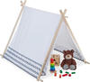 Relaxdays 10035301 Tipi Zelt für Kinder, mit Fenster, Kinderzimmer Zelt, Wigwam