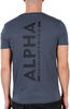 Alpha Industries Herren Backprint T-Shirt, Greyblack/Black, M
