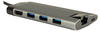 Inter-Tech GDC-802 – multifunktionale USB Type C HDMI Dockingstation, Silver