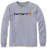 Carhartt, Herren, Lockeres, schweres, langärmliges T-Shirt mit Logo-Grafik, Grau