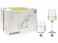 RITZENHOFF 6111001 Weißwein- und Wasserglas Set 500 ml – Serie Lichtweiss...