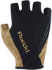 Roeckl Isone Fahrrad Handschuhe kurz schwarz/beige 2023: Größe: 6.5