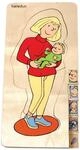 Beleduc Lagen-Puzzle Mutter aus Holz, zeigt den Verlauf einer Schwangerschaft,...