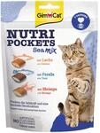 GimCat Nutri Pockets Sea Mix - Knuspriger Katzensnack mit cremiger F&uuml;llung und