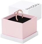 Pandora Timeless Ring Herz, 14-kar&auml;tig Ros&eacute;gold-vergoldet, mit orchideenrosa