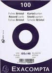 Exacompta 100 Karteikarten blanko Ungelocht in Folie 105x148 mm Wei&szlig;
