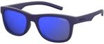 Polaroid Unisex Kinder Pld 8020/S Jy Ciw 46 Sonnenbrille, Blau (Rubber Bluette/Grey),