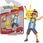 Pok&eacute;mon PKW2473 - Battle Feature Figure - Ash & Pikachu, offizielle bewegliche