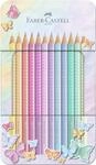 Faber-Castell - Buntstifte Set Sparkle, 12 Pastell Farben Metalletui