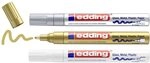 edding 750 Glanzlackmarker - wei&szlig;, gold, silber (metallic) - 3er Set...