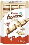 Kinder bueno White 6er &ndash; Waffel-Riegel mit wei&szlig;er Schokolade, 117 g
