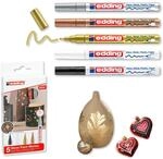 edding 751 Glanzlackmarker - schwarz, wei&szlig;, gold, silber, kupfer - 5er Set