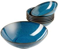 M&Auml;SER 931947 Serie Ossia 7-teiliges Bowl Set aus Keramik, 1 Sch&uuml;ssel gro&szlig; und 6