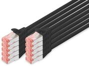 DIGITUS LAN Kabel Cat 6 &ndash; 0,25 m &ndash; 10 St&uuml;ck &ndash; S/FTP Geschirmt &ndash;...