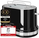 GUTFELS Toaster 2 Scheiben mit Br&ouml;tchenaufsatz - Toaster Schwarz | 7