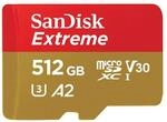 SanDisk Extreme microSDXC UHS-I Speicherkarte 512 GB + Adapter (F&uuml;r Smartphones,