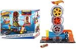 Hot Wheels City Super Drehreifen-Shop Spielset und Spielzeugauto | Spielset mit