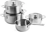 KitchenAid 7-teiliges Edelstahl-Kochgeschirr-Set &ndash; 3-lagige Antihaftbeschichtung,
