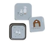 L&Auml;SSIG Snackbox 3er Set Edelstahl 3 St&uuml;ck Tiny Farmer blue