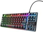 TECLADO Trust Gaming GXT 833 THADO METALICO COMPACTO ILUMINACION LED Multicolor
