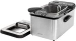 Cecotec Fritteuse 3,2L Cleanfry Luxury 3000, 2400W, Edelstahl | 5 Voreingestellte