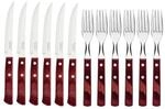 Tramontina Steakbesteck Pizzabesteck, 12-teiliges Set, f&uuml;r 6 Personen,