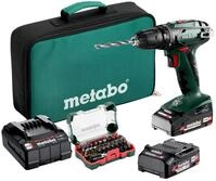 Metabo Akku-Bohrschrauber BS 18 &ndash; 602207930 &ndash; 18 V &ndash; Mit 32-teiliger Bit-Box