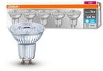 Osram LED Base PAR16, Sockel: GU10, Nicht Dimmbar, Kaltwei&szlig;, Ersetzt eine
