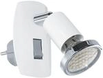 EGLO Steckdosenspot Mini, 1 flammige Steckerleuchte, Steckdosenlampe aus Stahl,