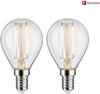 Paulmann 28857 LED Lampe Tropfen Filament E14 230V 2x250lm 2x2,7W 2700K Klar...