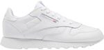 Reebok Classic Leather Jungen Sneaker, White Gum, 32.5 EU