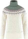 Fj&auml;llr&auml;ven Damen &Ouml;vik Knit Roller Neck Sweatshirt, Chalk White/Patina Green, XL