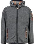 CMP, Hooded Knit Tech fleece, ANTRACITE-CEMENTO, 116