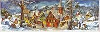 Nostalgischer Adventskalender/Weihnachtskalender mit Bildern und Glimmer...