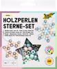 folia 22522 - Holz-Perlen Sterne Set "Pastel", Bastelset mit 160 Holzkugeln und...