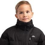 Trespass Jungen Wasserdichte Regenjacke Mit Abnehmbarer Kapuze TUFF, Black, 3/4,